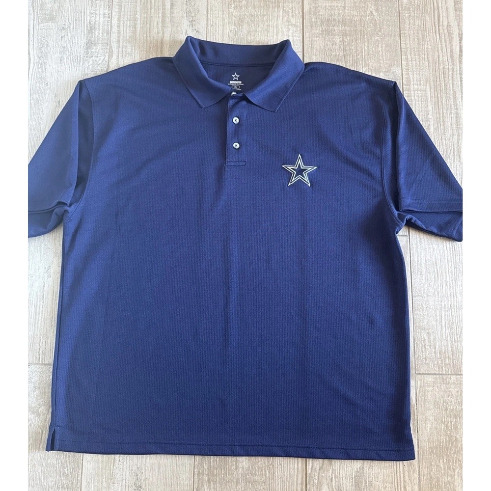 NFL Dallas Cowboy's Short Sleeve‎ Polo Shirt Left Side Star Logo Men's Size-XL